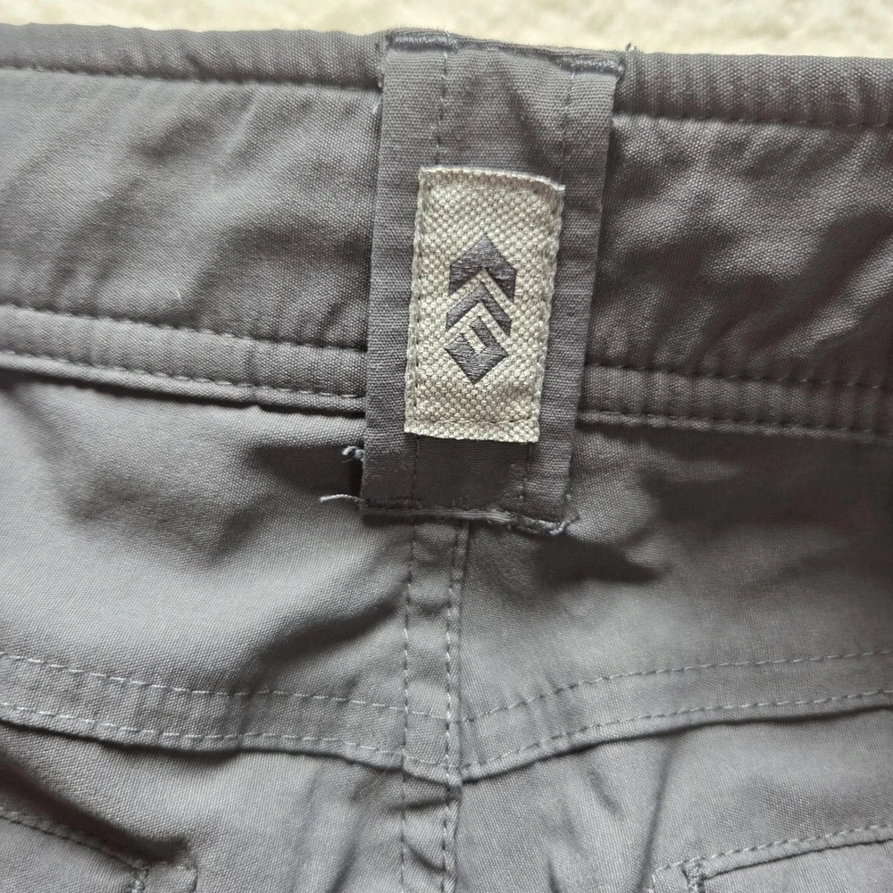 Free Country Shorts Mens 30 Gray Adjustable Waist Belt Hiking Microfiber Outdoor